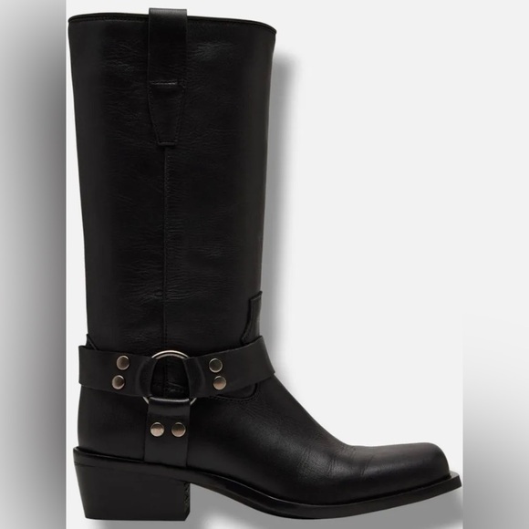 ◼️Steve Madden◼️Women’s Ruskin Engineer Black Heeled Boots  NWT - Picture 5 of 12